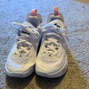 Nike Kids White and Pink Sneakers